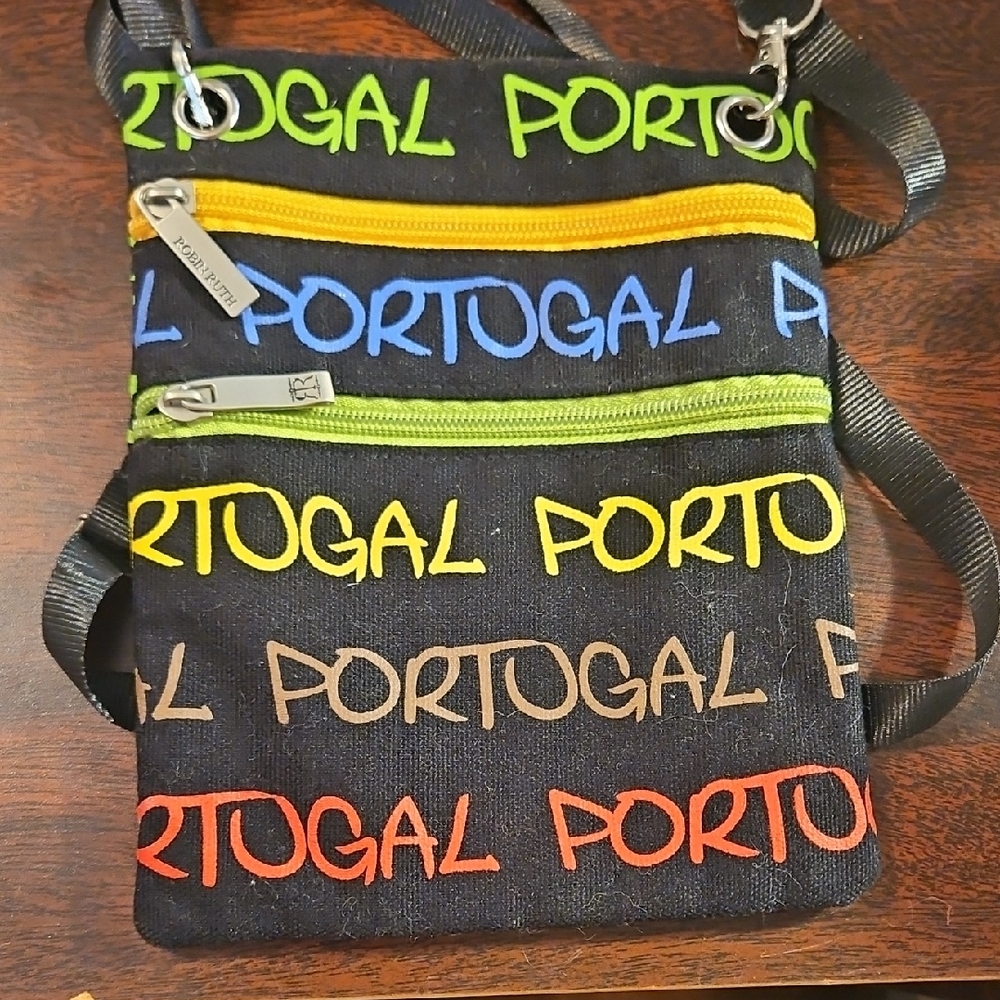Robin Ruth Multicolor Text Crossbody Bag